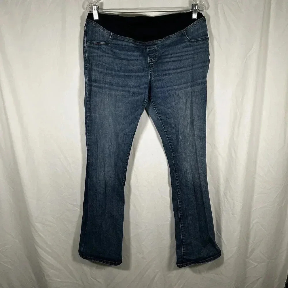 isabel Maternity Jeans Women's 14 Medium Wash Pull On Stretchy